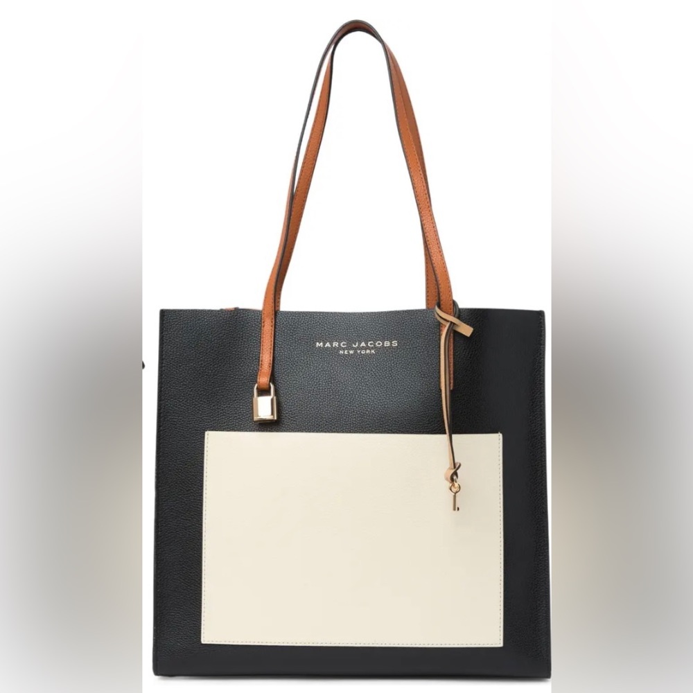 Marc Jacobs Grind Colorblock Leather Tote Bag